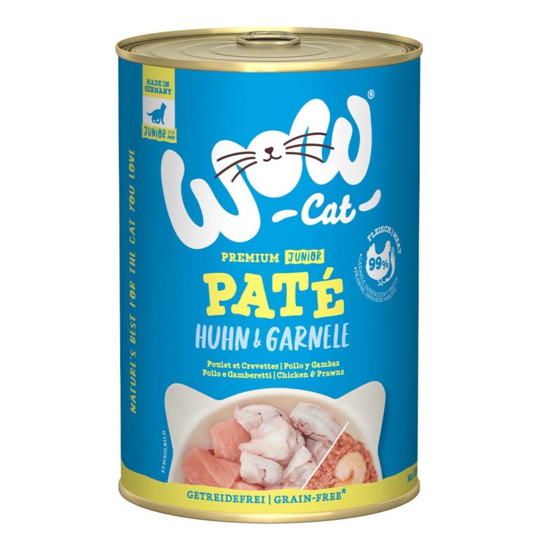 Günstig WOW CAT Junior Huhn & Garnele 6x400g i mPreisvergleich in unserem Onlineshop auf Hundeliebe-shop.de kaufen.
