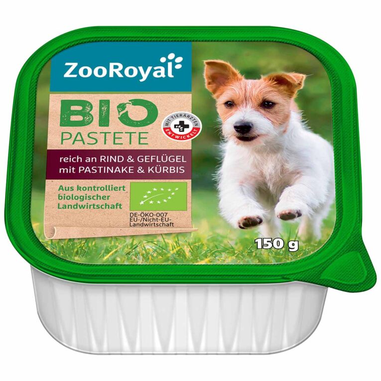 Günstig ZooRoyal Bio Pastete Rind & Geflügel mit Pastinake & Kürbis 11x150g i mPreisvergleich in unserem Onlineshop auf Hundeliebe-shop.de kaufen.