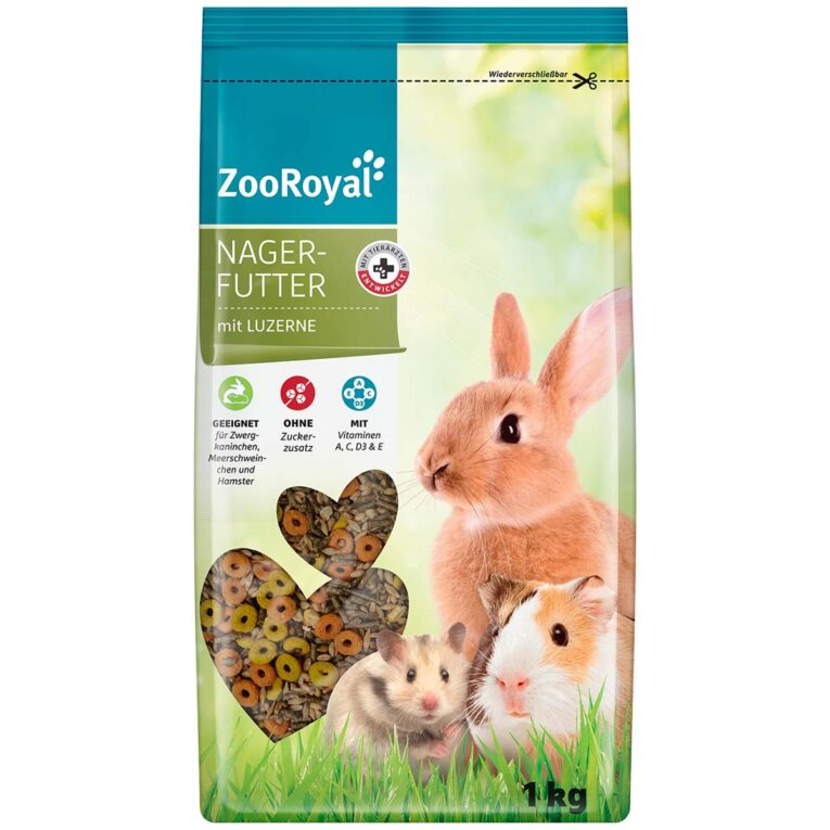 Günstig ZooRoyal Nagerfutter mit Luzerne 1kg i mPreisvergleich in unserem Onlineshop auf Hundeliebe-shop.de kaufen.