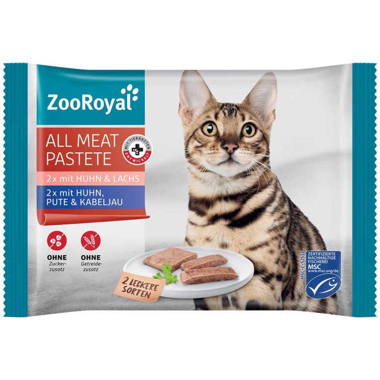 Günstig ZooRoyal All Meat Geflügel/Kabeljau und Huhn/Lachs 4x85g i mPreisvergleich in unserem Onlineshop auf Hundeliebe-shop.de kaufen.