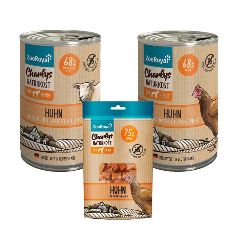 Günstig ZooRoyal Charlys Naturkost Probierpaket i mPreisvergleich in unserem Onlineshop auf Hundeliebe-shop.de kaufen.