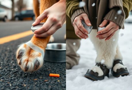 pfotenpflege beim hund im sommer und winter qkg