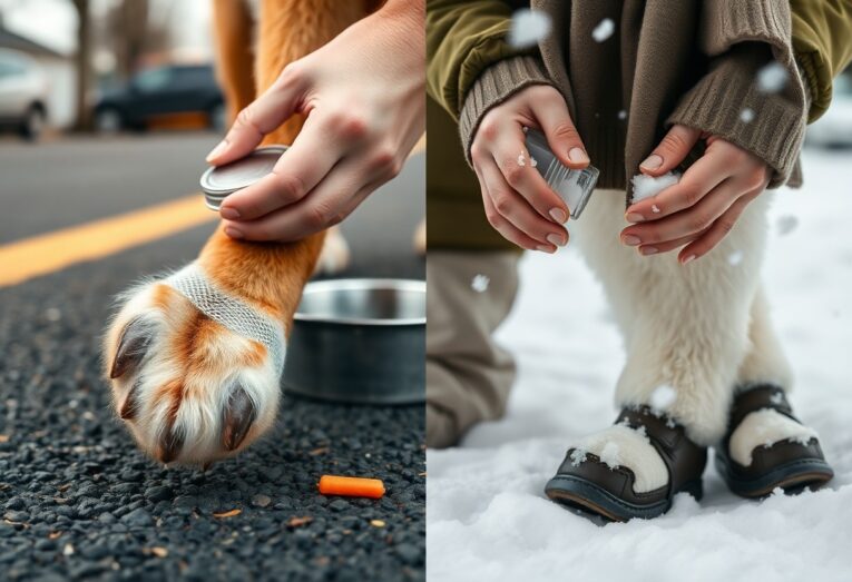 pfotenpflege beim hund im sommer und winter qkg