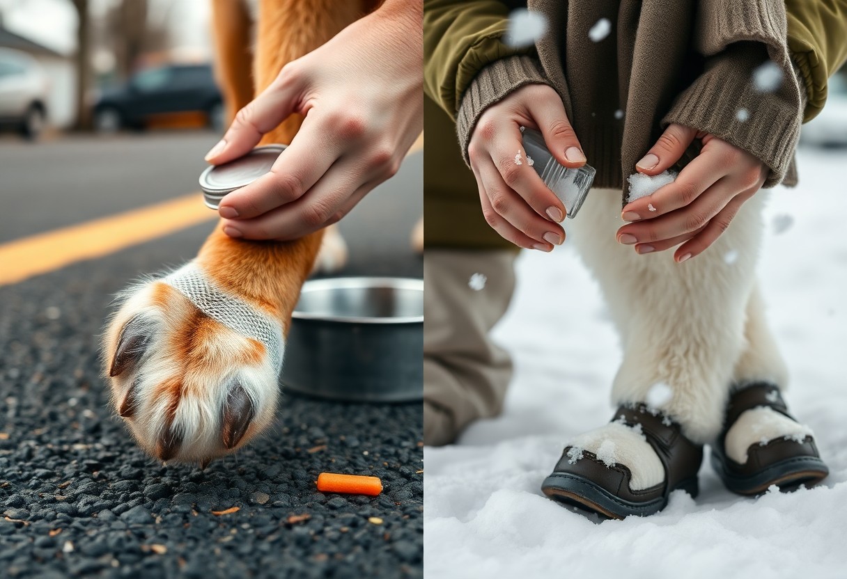 pfotenpflege beim hund im sommer und winter qkg