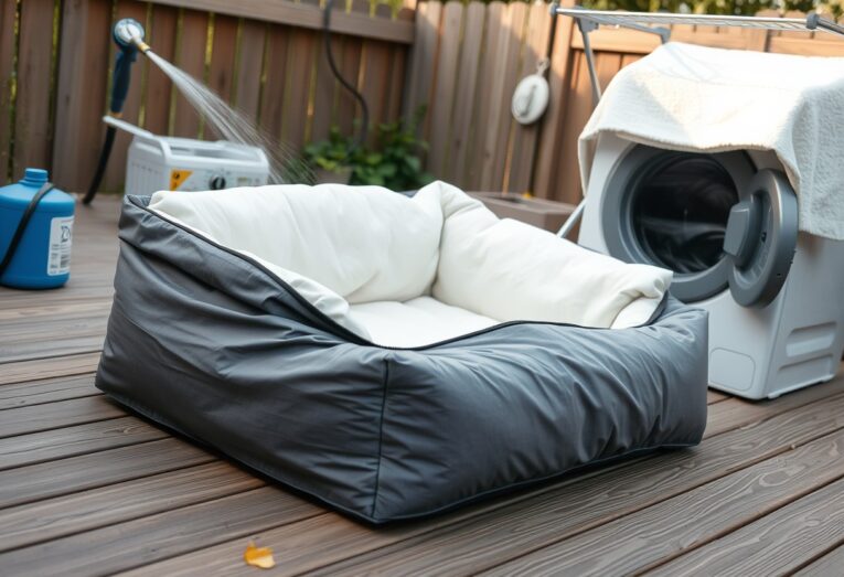 hundebett waschen bezug und fullung reinigen yfr
